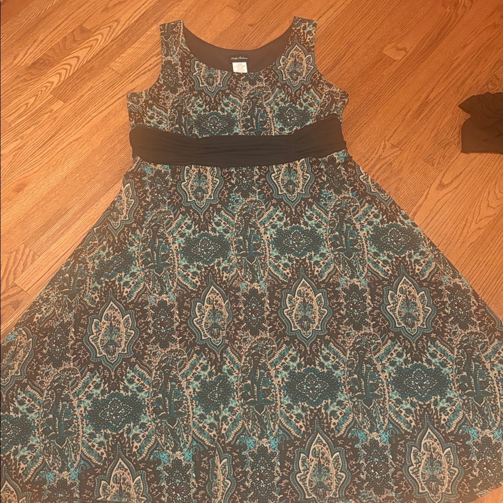 Paisley dress with matching cardigan